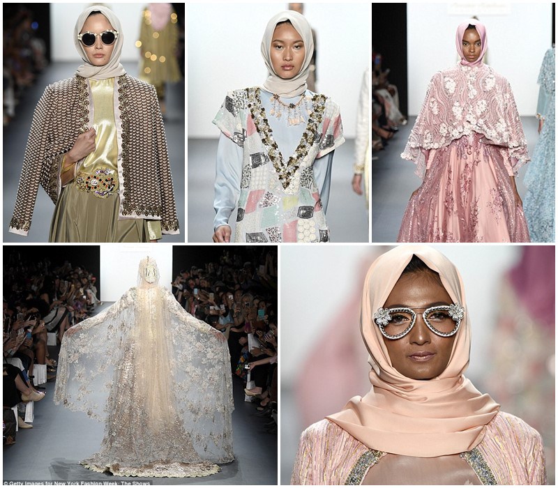 In a first, hijab designer stuns New York Fashion Week