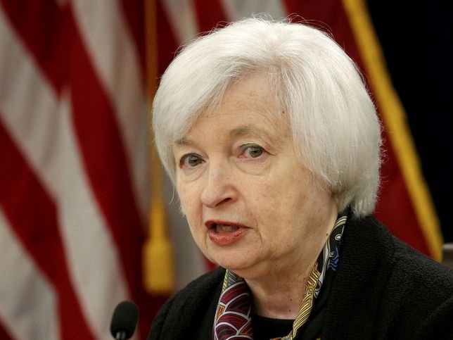 U.S. Federal Reserve Chair Janet Yellen speaks during a news conference following the two-day Federal Open Market Committee policy meeting in Washington DC