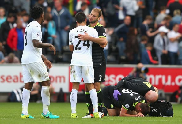 Football: Costa's acrobatics earn Chelsea 2-2 draw at Swansea