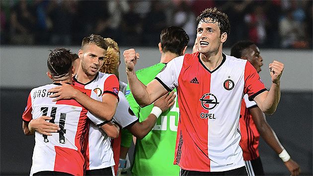 Feyenoord stunned United after walking away with all three points. Pic Getty