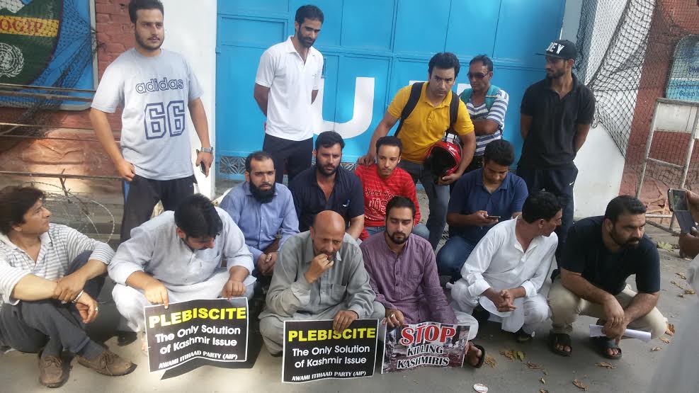 Sit In protest demonstration outside UN Office