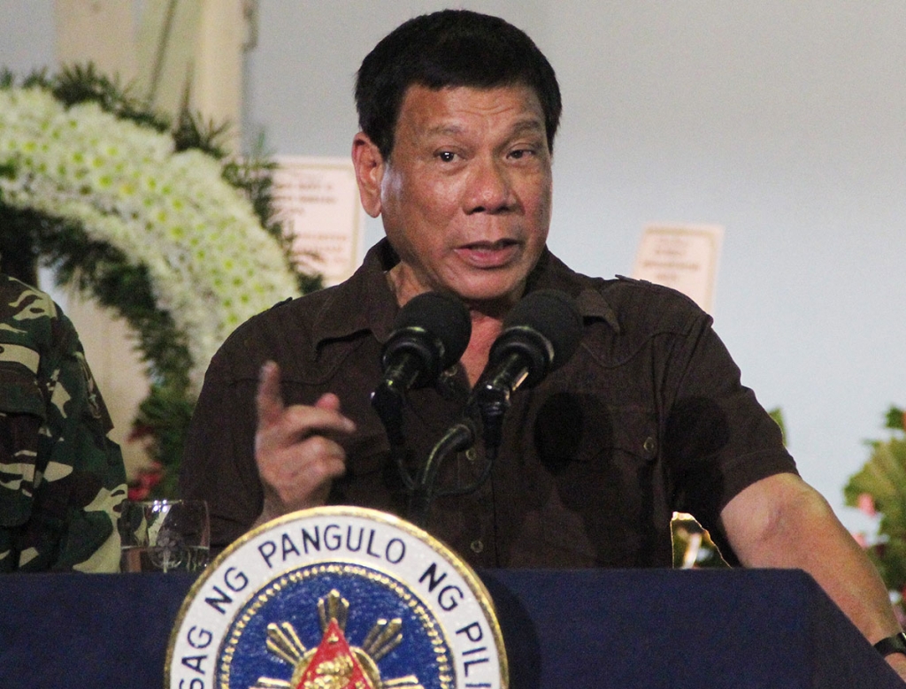 Filipino president Rodrigo Duterte