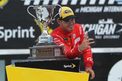 Larson Becomes A Sprint Cup Race Winner