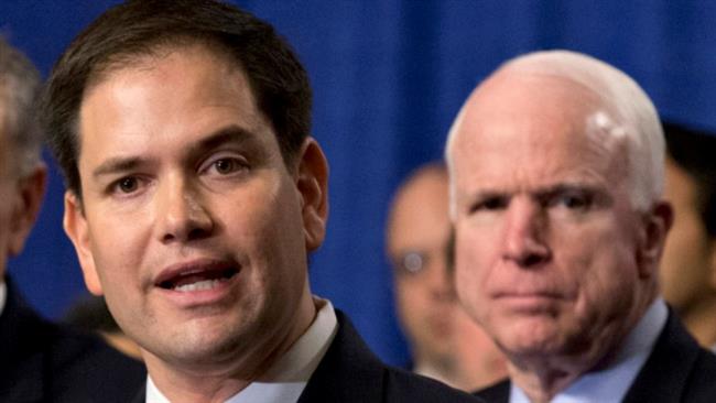 Florida Senator Marco Rubio and Senator John Mc Cain of Arizona