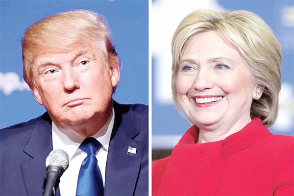 Trump Clinton show sharp differences after US attacks