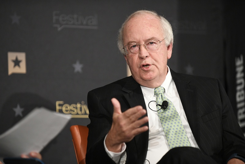 Ken Starr former chancellor and president of Baylor University was interviewed by Texas Tribune CEO Evan Smith at The Texas Tribune Festival on Sept. 24 2016