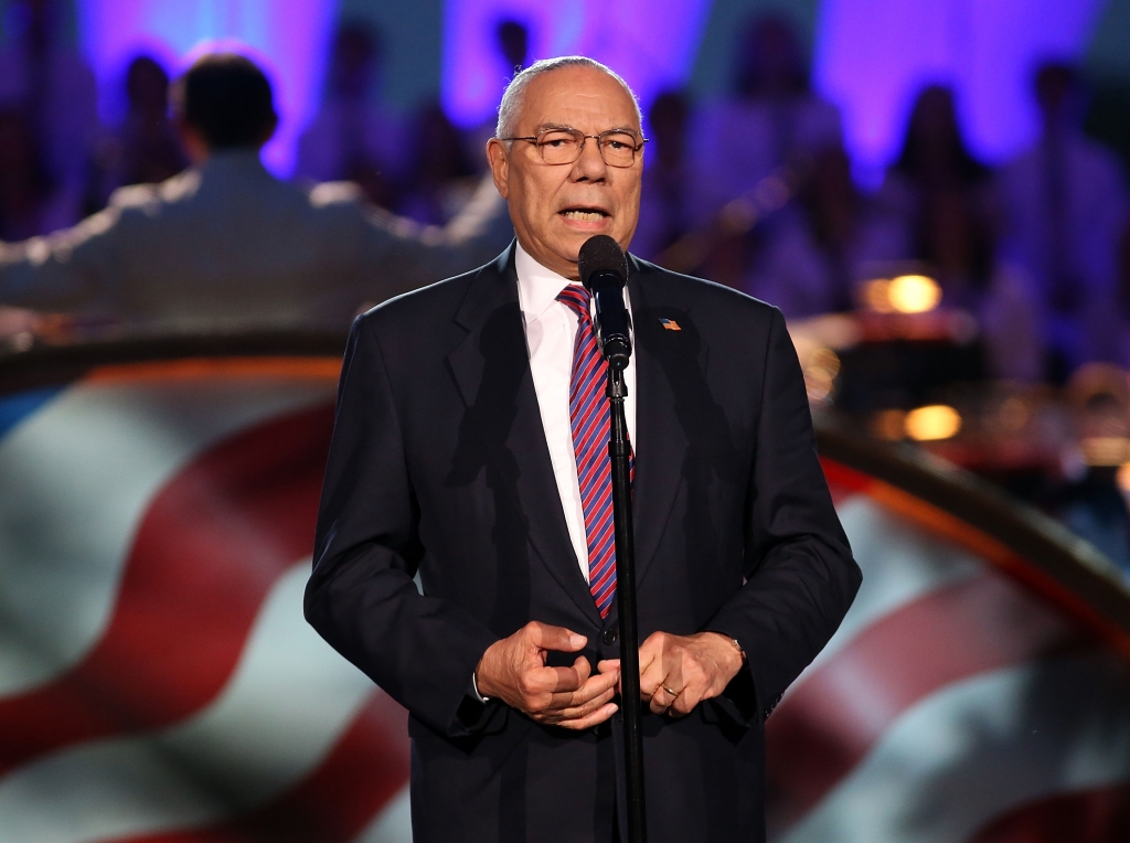 Former Gen. Colin Powell onstage at A Capitol Fourth concert at the U.S. Capitol West Lawn