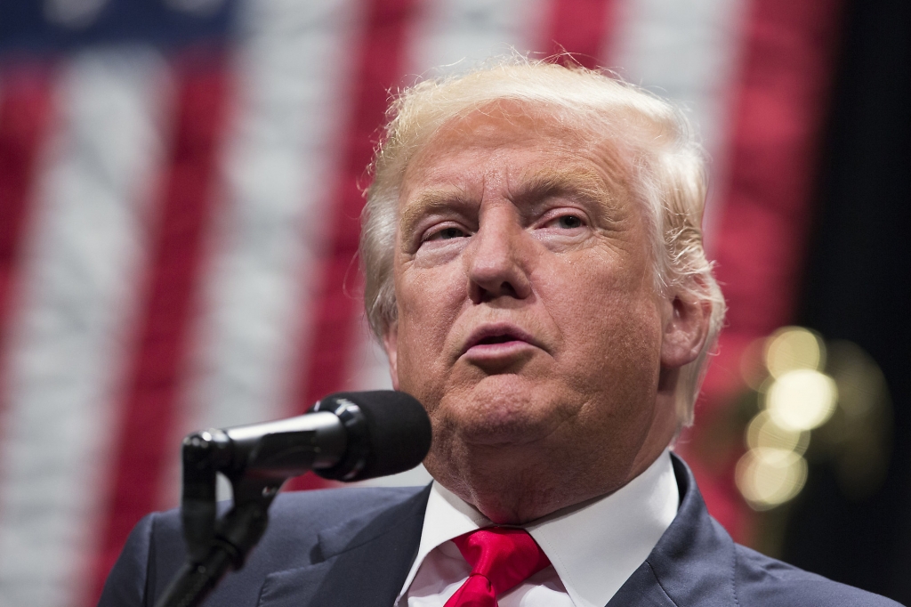 Republican presidential candidate Donald Trump speaks during a campaign rally in Toledo Ohio. In the final sprint to Election Day Donald Trump faces a daunting series of roadblocks in the minds of Americans as