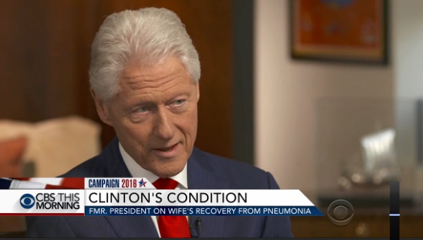 Former President Bill Clinton is interviewed by CBS News’ Charlie Rose Sept. 12 2016               CBS News