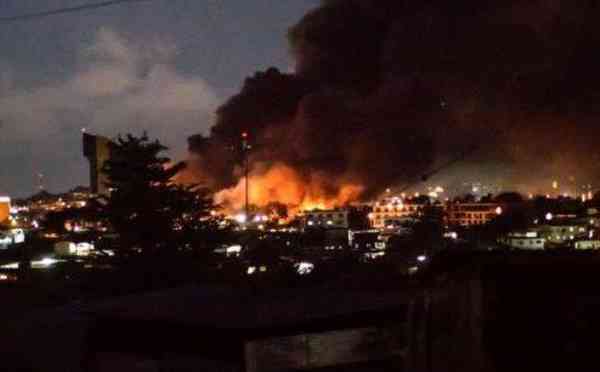 Protesters in Gabon set part of the parliament building on fire after a controversial presidential election