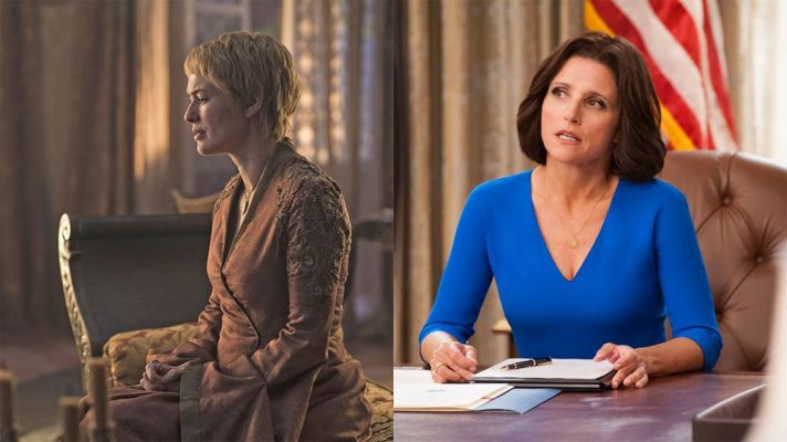 From left Lena Headey in'Game Of Thrones; Julia Louis Dreyfus in'Veep