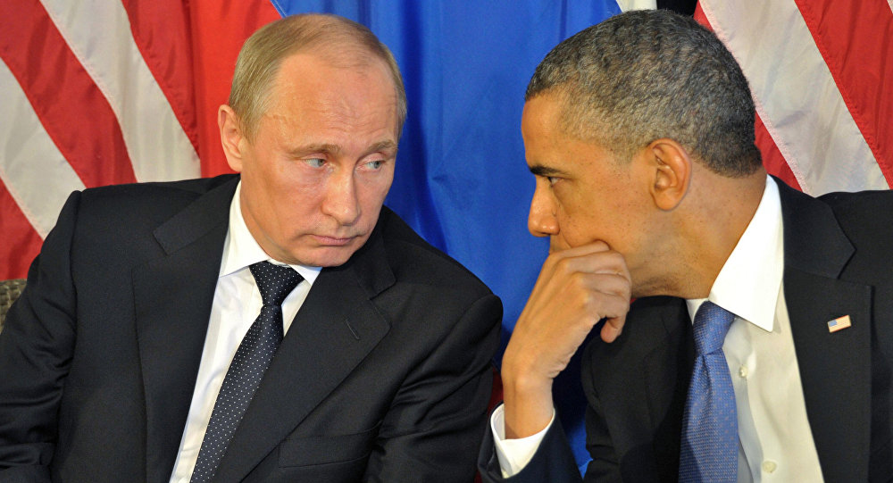 Russian President Vladimir Putin meets US President Barack Obama