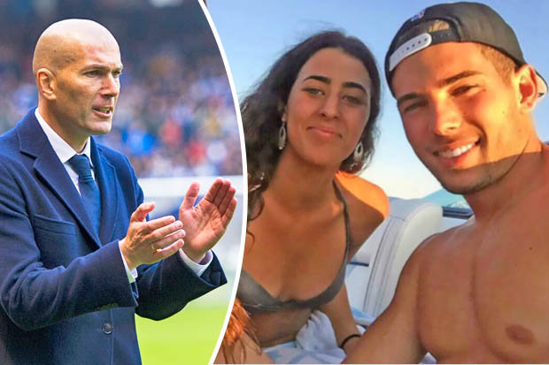 Zinedine Zidane  Son Luca and his girlfriend