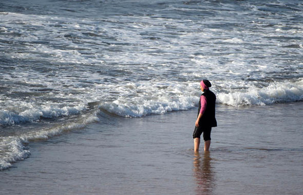 Woman wearing a burkini