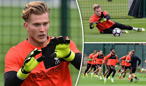 Loris Karius in Liverpool training