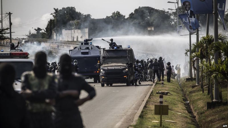 Protests break out in Gabon after Bongo re-election