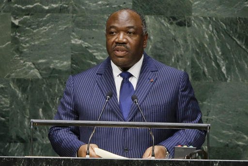 25 2014 as Gabon President Ali Bongo Ondimba addresses the 69th session of the United Nations General Assembly at the United Nations headquarters. Gabon's president has narrowly won re-election election officials