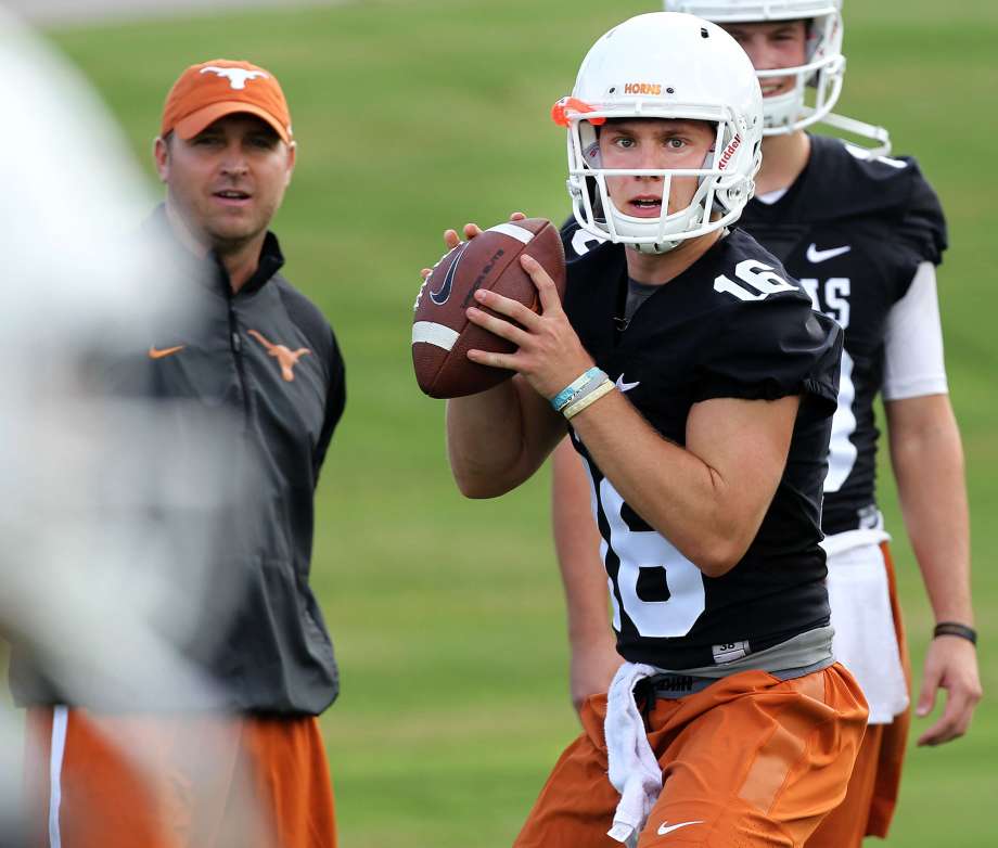 Texas' Strong still undecided on starting QB for Notre Dame game