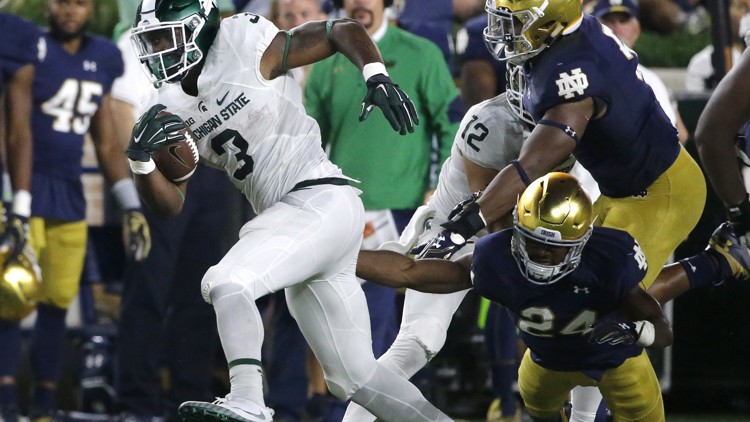 No. 12 Spartans hold on for 36-28 win over No. 18 Irish