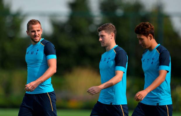 Gearing up Harry Kane Ben Davies and Son Heung Min have been training on a pitch with the same dimensions as at Wembley