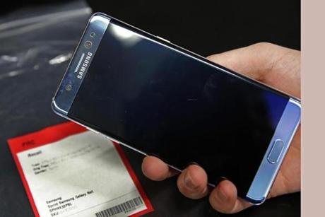 Due to overheating lithium-ion batteries the Galaxy Note 7 Samsung’s large-screen smartphone has burst into flames