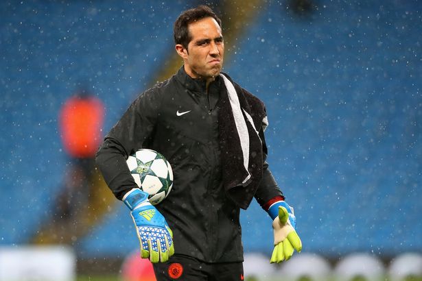 Claudio Bravo of Manchester City looks on prior to the UEFA Champions League Group A match between Manchester City FC and VfL Borussia Moenchengladbach