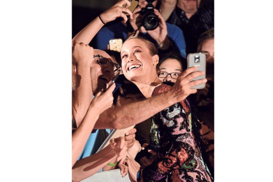 Brie Larson walks the red carpet at TIFF