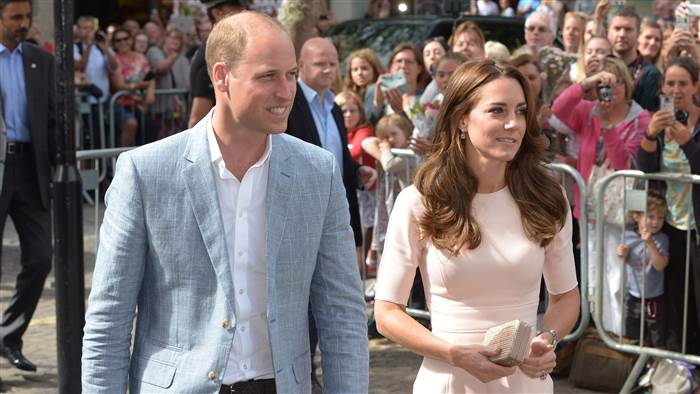 Getty Images  	 Prince William and Duchess Kate arrive to visit Truro Cathedral