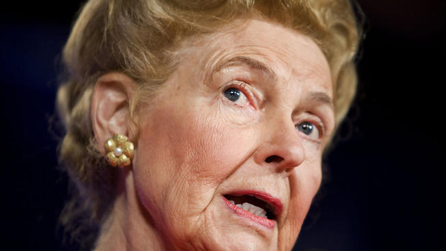 Getty Images Phyllis Schlafly during the Family Research Council's 2007 Washington briefing on Oct. 19 2007 in Washington DC