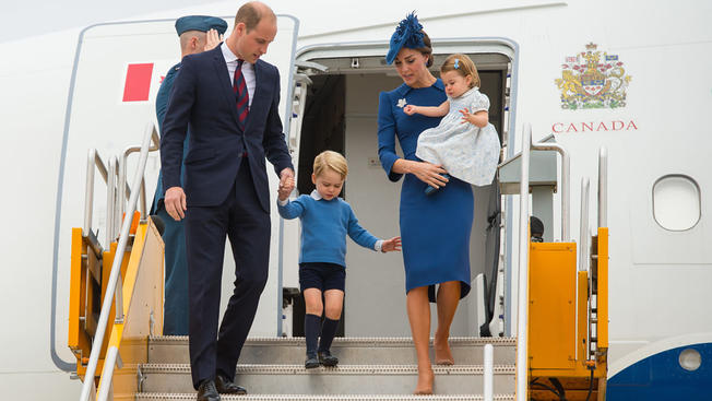 Getty Images Prince William Catherine Duchess of Cambridge and their two children arrive in Victoria Canada