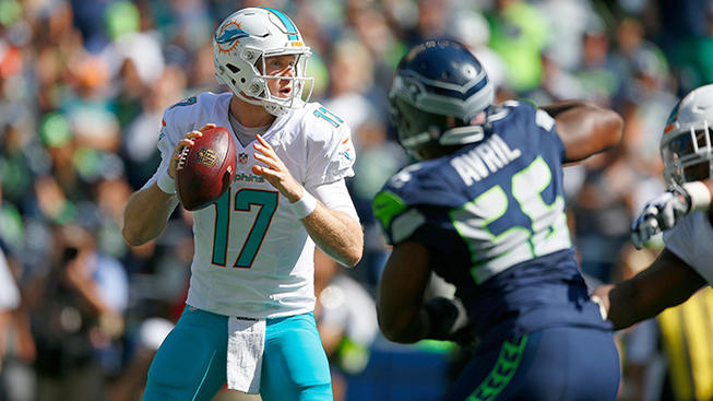 Getty Images Ryan Tannehill scored Miami's only TD on Sunday