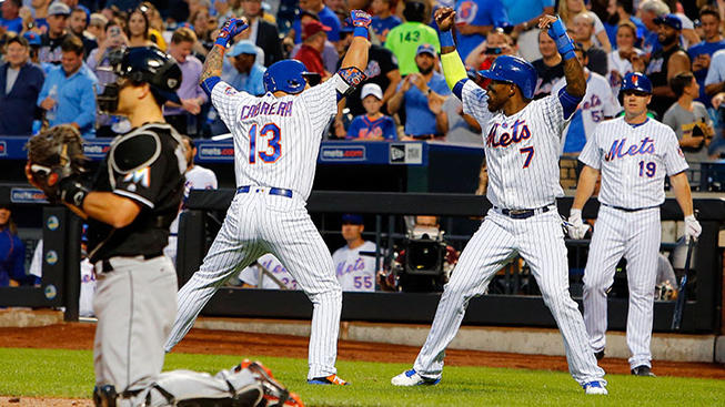 Getty Images The Mets used home runs to beat Miami again