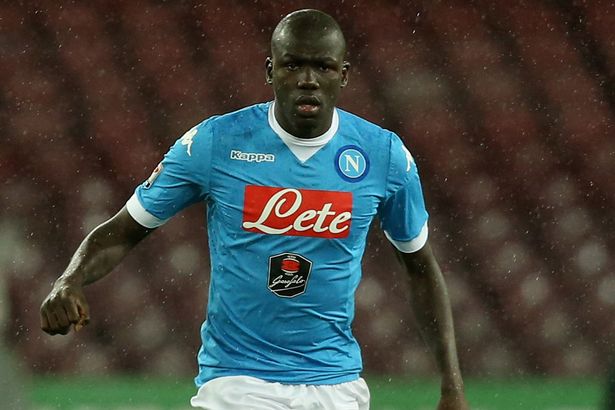 Kalidou Koulibaly during the Serie A match between SSC Napoli and Atalanta BC at Stadio San Paolo