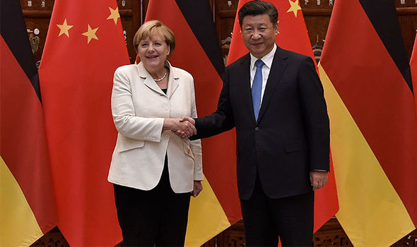 GettyMrs Merkel was in China for the G20 summit when her party suffered the embarrassing loss