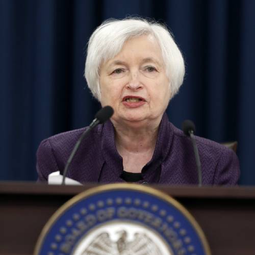 Board Chair Janet Yellen speaks during a news conference on the Federal Reserve's monetary policy Wednesday Sept. 21 2016 in Washington. The Federal Reserve is keeping its key interest rate unchanged but signaling that