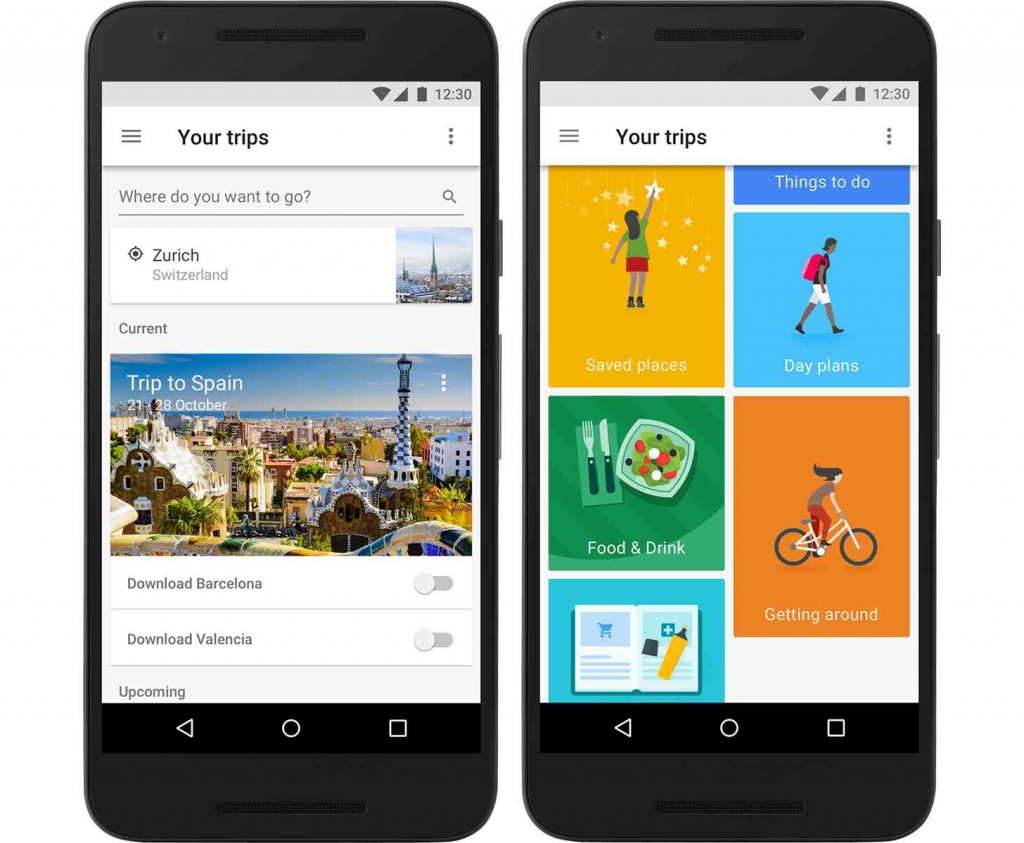 Google Trips Android app features