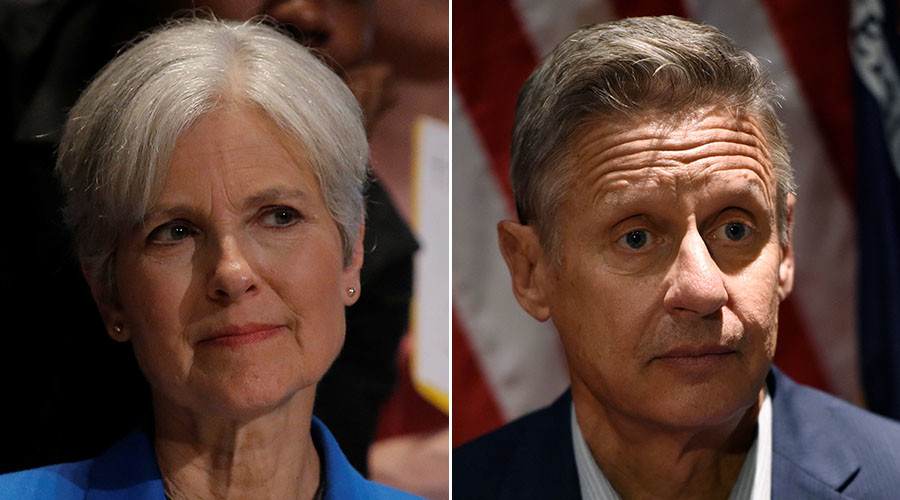 Green Party presidential candidate Jill Stein and Libertarian presidential candidate Gary Johnson