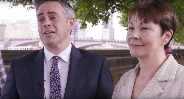 Caroline Lucas and Jonathan Bartley