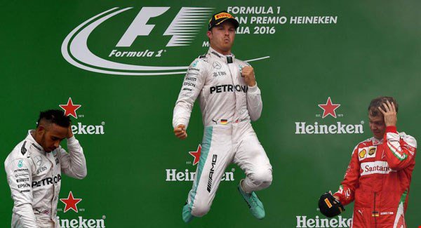 Lewis Hamilton battles to second as Nico Rosberg wins Italian Grand Prix