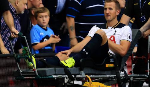 Harry Kane will have another scan on his injured ankle meaning there is still no timescale on his return. Credit AP