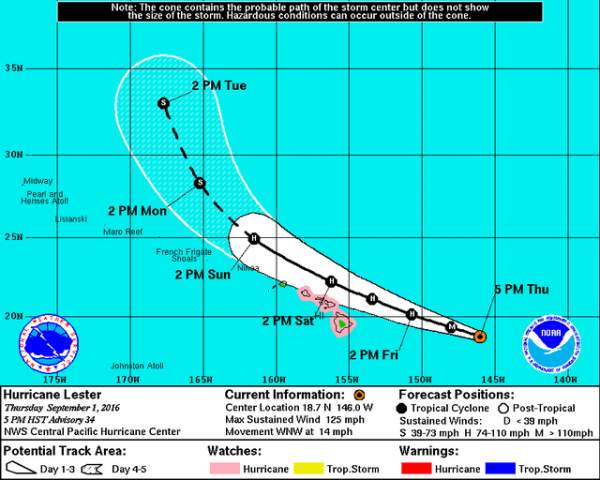 NASA sees Lester move into central Pacific Ocean basin