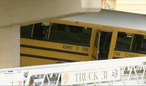 School bus crash kills driver and injures 20 at Denver Airport