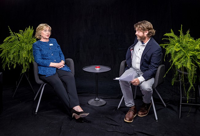 Watch Hillary Clinton sit down with Zach Galifianakis in his hilarious 'Between Two Ferns' interview