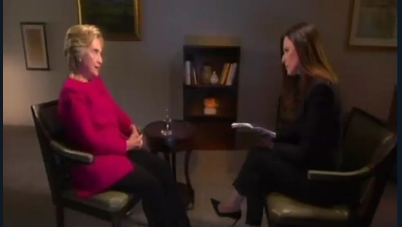 Hillary Clinton in a Channel 2 interview with anchor Yonit Levy broadcast