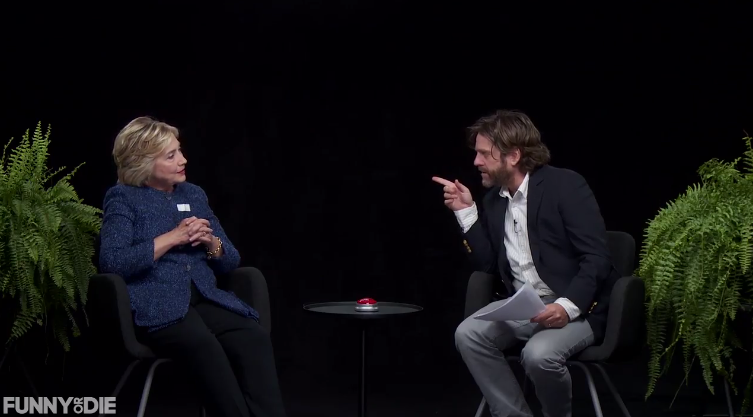 Hillary Clinton Appears on 'Funny or Die' with Zach Galifianakis