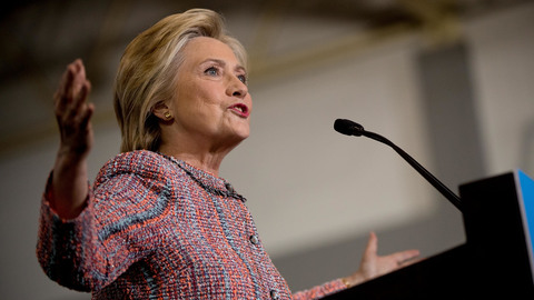 Hillary Clinton speaks at a rally at University of North Carolina in Greensboro