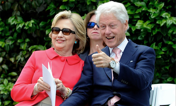 Hillary and Bill Clinton