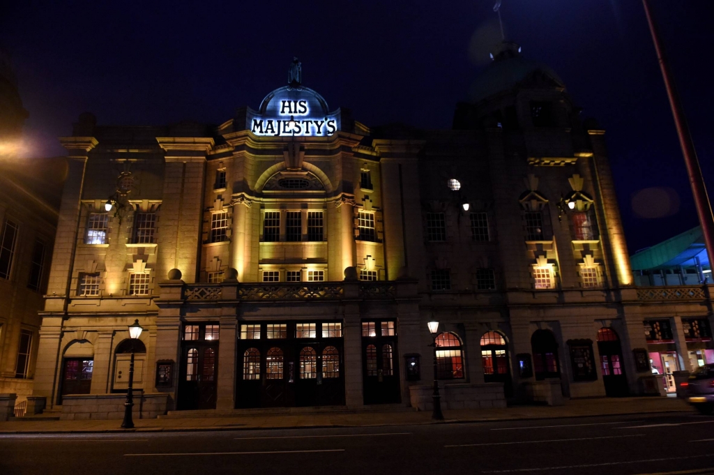 His Majesty's Theatre was also lit