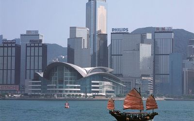 The Hong Kong Convention Centre towering over Victoria Harbour was completed in time for handover to China in 1997. It boasts of the most expensive exhibition space in the world