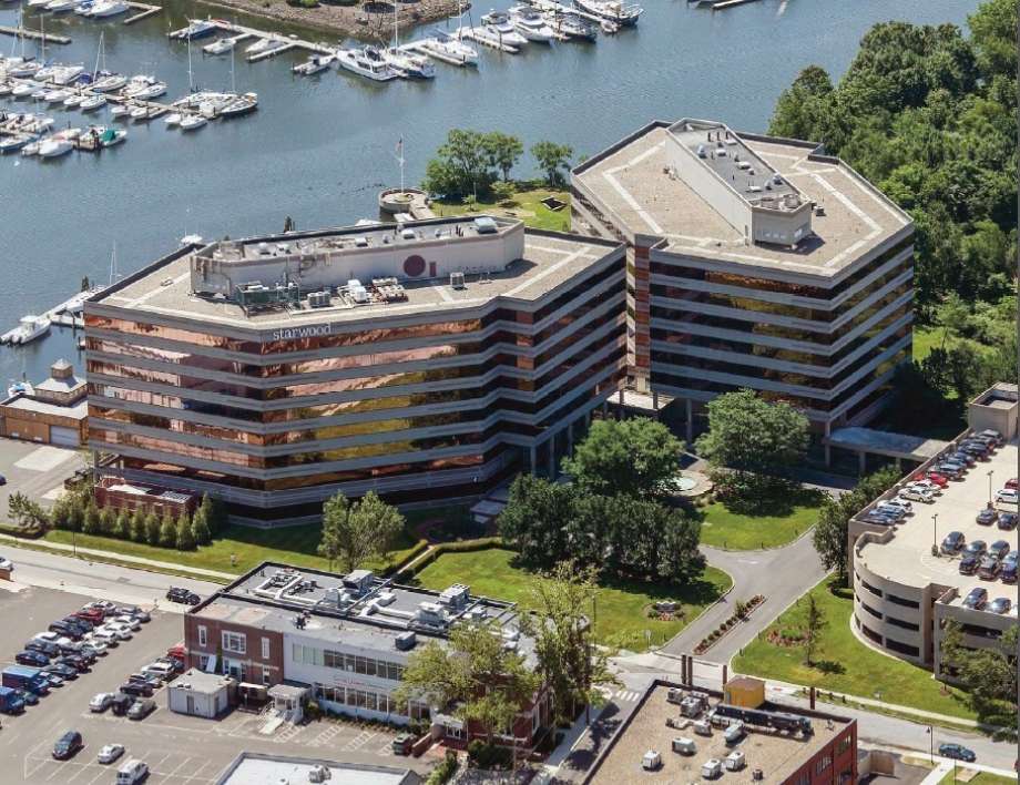 The headquarters of Starwood Hotels & Resorts Worldwide is located at 1 Star Point Drive in the South End of Stamford